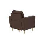 ROYCE 1 Seater PU Sofa-Mocca - Image 3