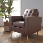 ROYCE 1 Seater PU Sofa-Mocca