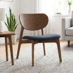 ALETA Solid Wood Lounge Chair-Cocoa