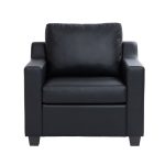 BALENO 1 Seater PU Sofa-Espresso - Image 8