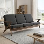 ASTON Solid Wood 3 Seater Sofa-Cocoa