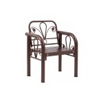 DATSUN 1 Seater Outdoor Metal Bench-Copper - Image 2