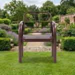 DATSUN 1 Seater Outdoor Metal Bench-Copper