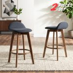 [Set of 2] MORA Curved Seat Bar Chair-Navy