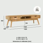 [Package] LAMAR 150cm 2 In 1 Living Set-Natural - Image 12