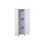 NAOMI 3 Door Storage Box With Lock-White - Image 5