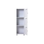 NAOMI 3 Door Storage Box With Lock-White - Image 4