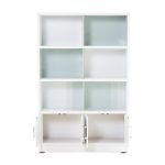 HAVIR 6 Compartments File Cabinet With Glass Door-White - Image 8