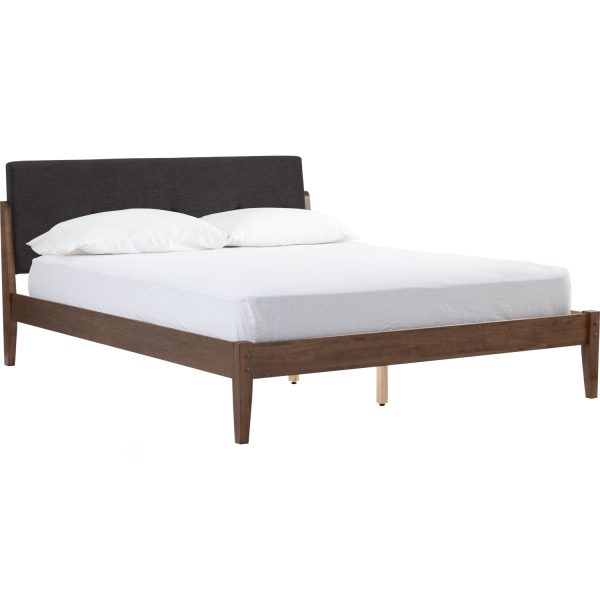 TUCKER Solid Wood Queen Size Bed Frame-Cocoa