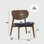 ALETA Solid Wood Lounge Chair-Cocoa - Image 7