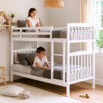 DEBORAH Solid Wood Double Decker Bunk Bed-White
