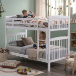 DEBORAH Solid Wood Double Decker Bunk Bed-White