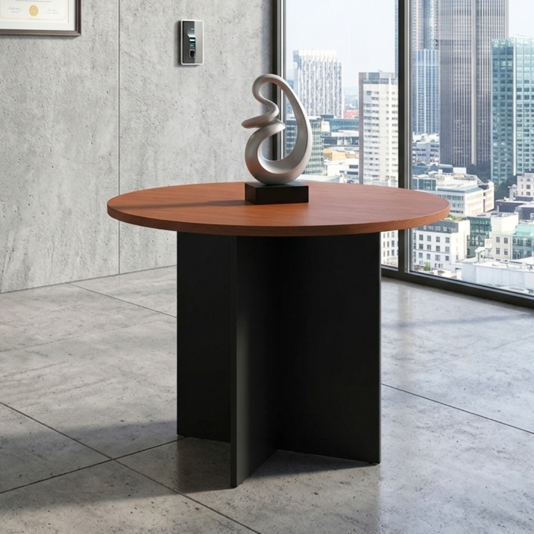 GR 90- (1) GR90 D90cm Melamine Round Conference Table-3 Colors - Image 1