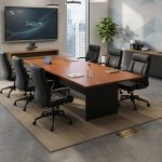 GV24 240cm Melamine Top Conference Table-3 Colors - Image 2