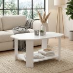 [CLEARANCE] MAYSON 80x45CM Coffee Table-White