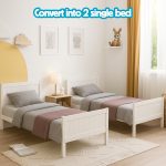 NELSON Solid Wood Double Decker Bunk Bed-White - Image 4