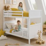 NELSON Solid Wood Double Decker Bunk Bed-White