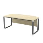 OWB 180A 6 Feet (180cm) Melamine Executive Table With Wooden Front Panel - Image 2