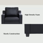 BALENO 1 Seater PU Sofa-Espresso - Image 3