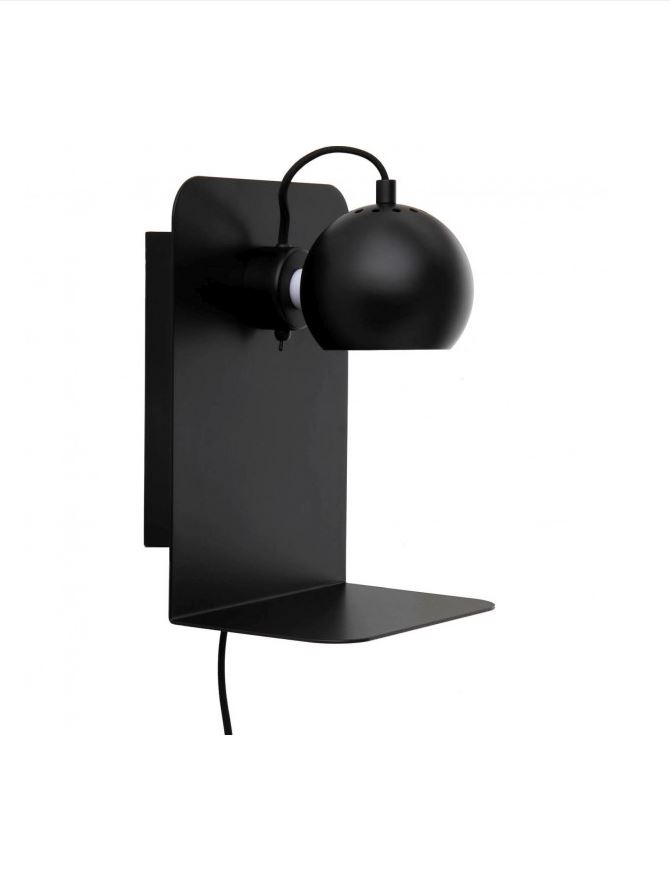 mmmu Slug Matt Black Wall Lamp With USB (CCC) - Image 1