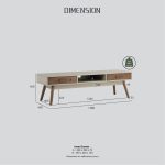 BAILEY 150cm TV Cabinet-Taupe Grey - Image 9