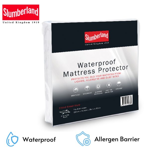 Slumberland Waterproof Fitted Sheet Mattress Protector-4 Sizes
