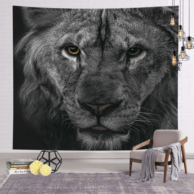 150x200CM Wall Decor Fabric Hanging Cloth Lion FurnitureDirect .my