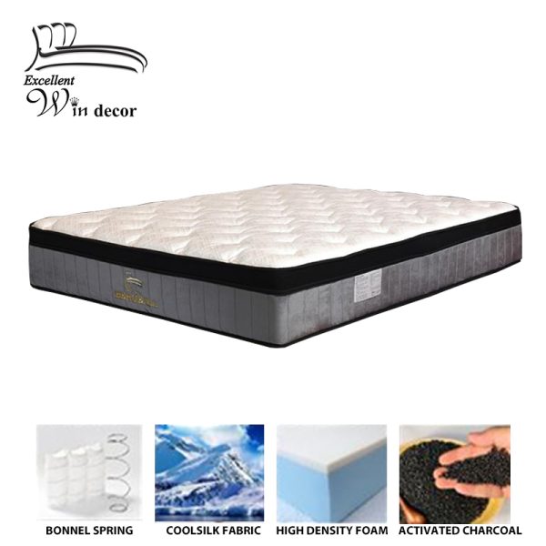 EXCELLENT Win Decor Bergenia 12″ Activated Charcoal Mattress