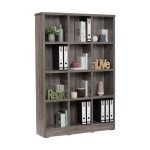HAVIR 12 Compartment File Cabinet-Sonoma Dark