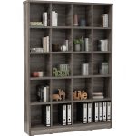 HAVIR 20 Compartment File Cabinet-Sonoma Dark