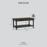 JOYAH Coffee Table-Dark Chestnut - Image 4