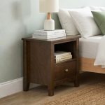 LANDE Solid Wood Bedside Table-Cocoa - Image 10