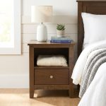LANDE Solid Wood Bedside Table-Cocoa