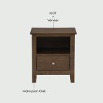 LANDE Solid Wood Bedside Table-Cocoa - Image 8