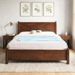 ALEXANDER King Size Wooden Bed Frame-Walnut