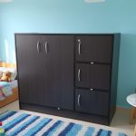 BARRY 5 Door Children Wardrobe With Key Lock-Wenge - Image 2