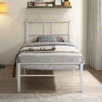 DIVA Single Size Metal Bed Frame-White