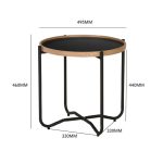 TANIX 50CM Round Metal Frame Side Table - Image 5