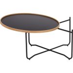 TANIX 80CM Round Metal Frame Coffee Table - Image 5