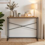 BRADFORD 100x45CM Metal Frame Study Desk-Oak