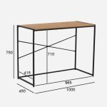BRADFORD 100x45CM Metal Frame Study Desk-Oak - Image 6