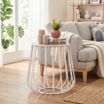 GABBIA Round Side Table-White
