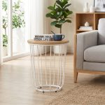 FLUX Round Side Table-White