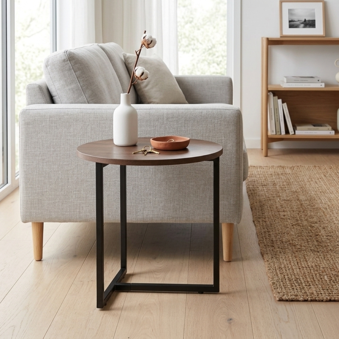 131109 TURNER TURNER D46CM Round Side Table-Cocoa - Image 1