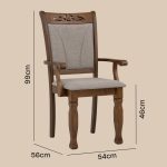TEGUS 8 Seater With Arm Chair Dining Set-Cocoa - Image 13