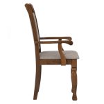 [Set of 2] TEGUS Wooden Arm Chair-Cocoa - Image 4