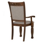 [Set of 2] TEGUS Wooden Arm Chair-Cocoa - Image 5