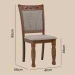 TEGUS 8 Seater Wooden Dining Set-Cocoa - Image 12