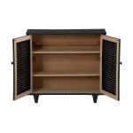 ALMO 2 Door Shoe Cabinet-Cappuccino - Image 5