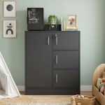 BARRY 4 Door Children Wardrobe With Key Lock-Wenge